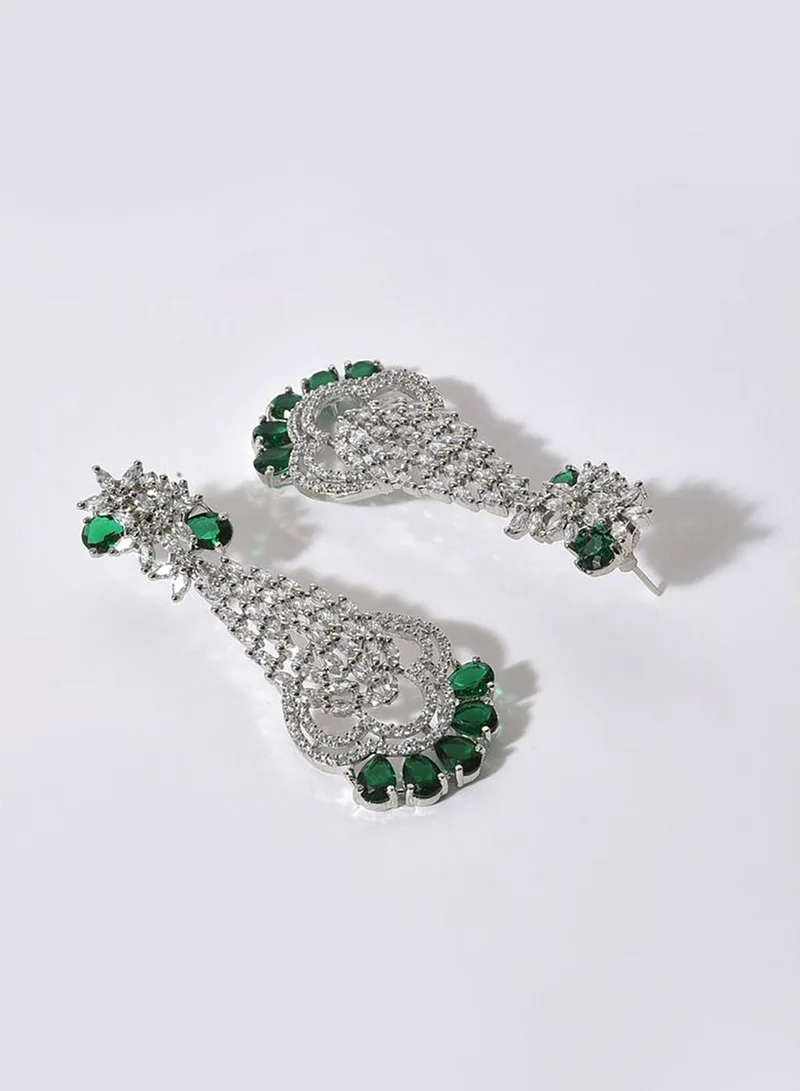 SOHI American Diamond Silver Plated Earring