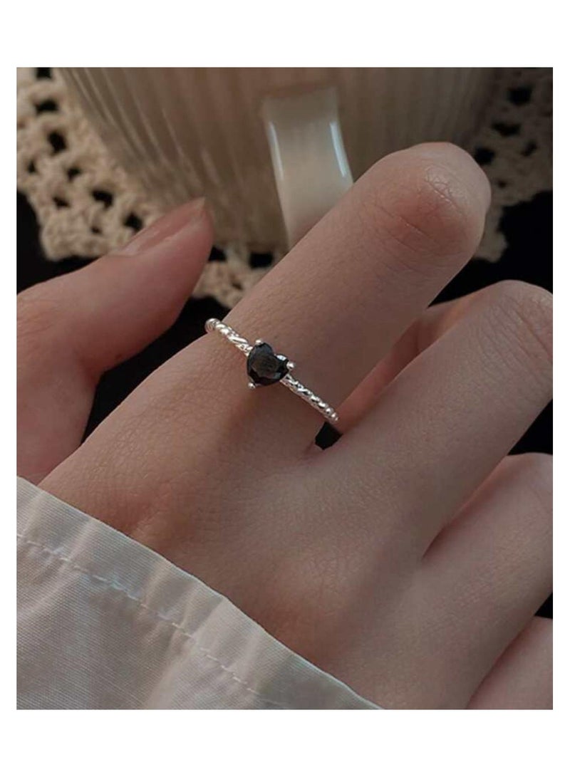 هيرو لابس 1+ خاتم كلاسيكي بقلب أسود مميز - Image 1