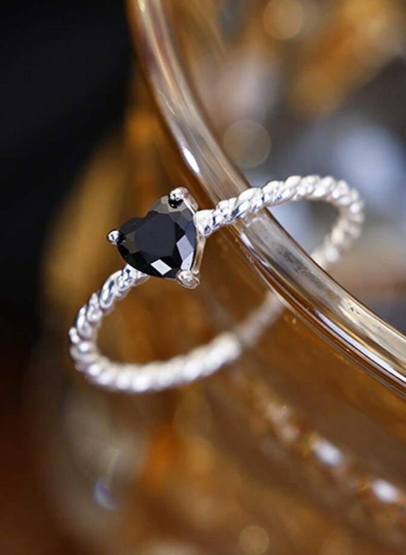 هيرو لابس 1+ خاتم كلاسيكي بقلب أسود مميز - Image 3