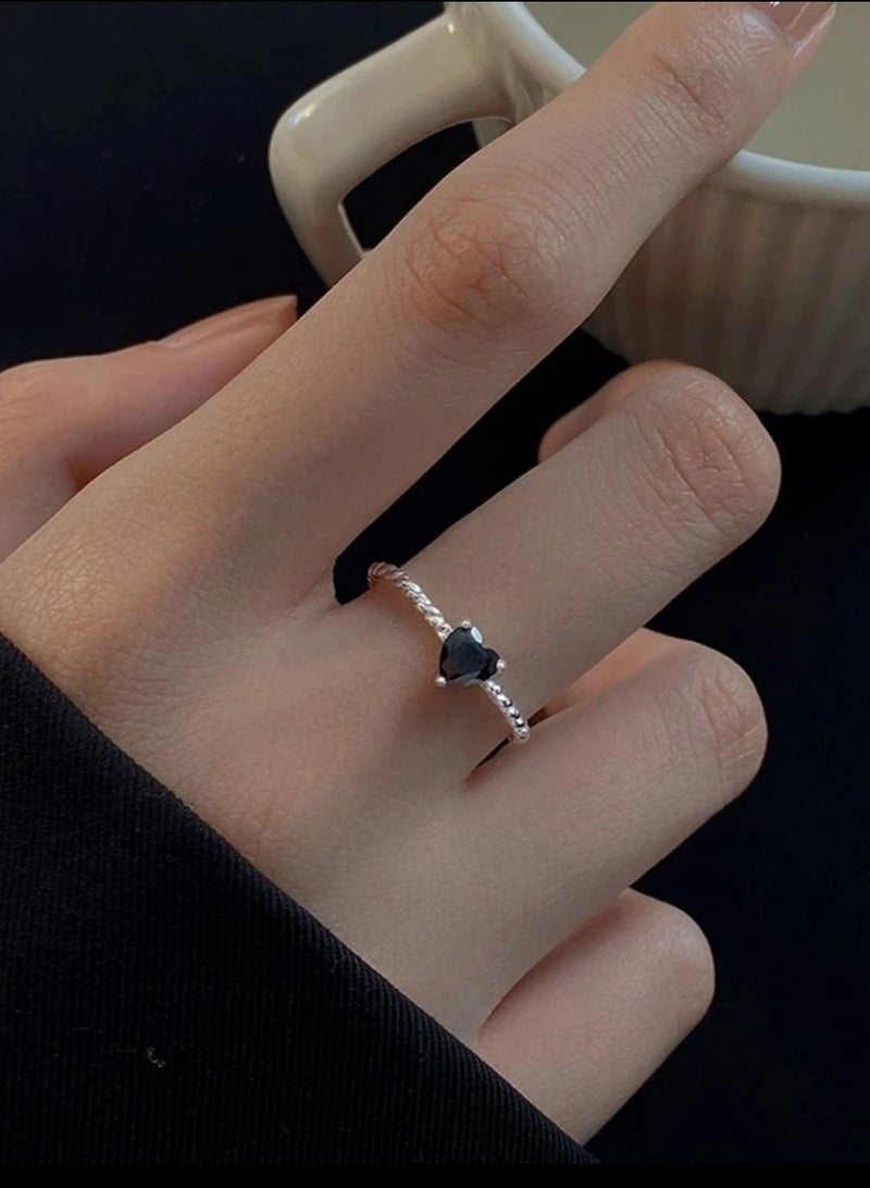 هيرو لابس 1+ خاتم كلاسيكي بقلب أسود مميز - Image 4