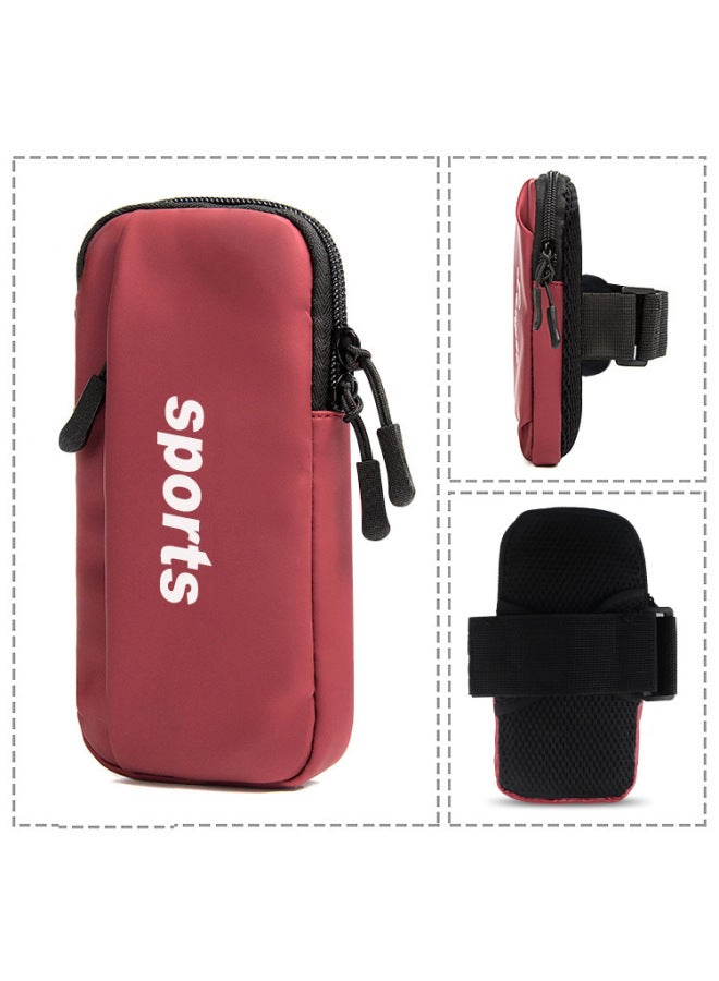 Generic Sports Arm Bag Music Running Bag Men And Women Waterproof Wrist Bag Gift Arm Bag Mobile Phone Arm Band Direct Sale-Color:Silver Gray (regular Vertical Zipper Arm Bag)-Capacity:Universal For Mobile P  - Image 3