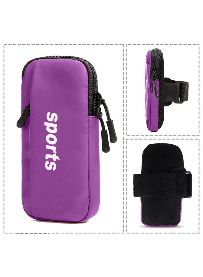 Generic Sports Arm Bag Music Running Bag Men And Women Waterproof Wrist Bag Gift Arm Bag Mobile Phone Arm Band Direct Sale-Color:Silver Gray (regular Vertical Zipper Arm Bag)-Capacity:Universal For Mobile P  - Image 5
