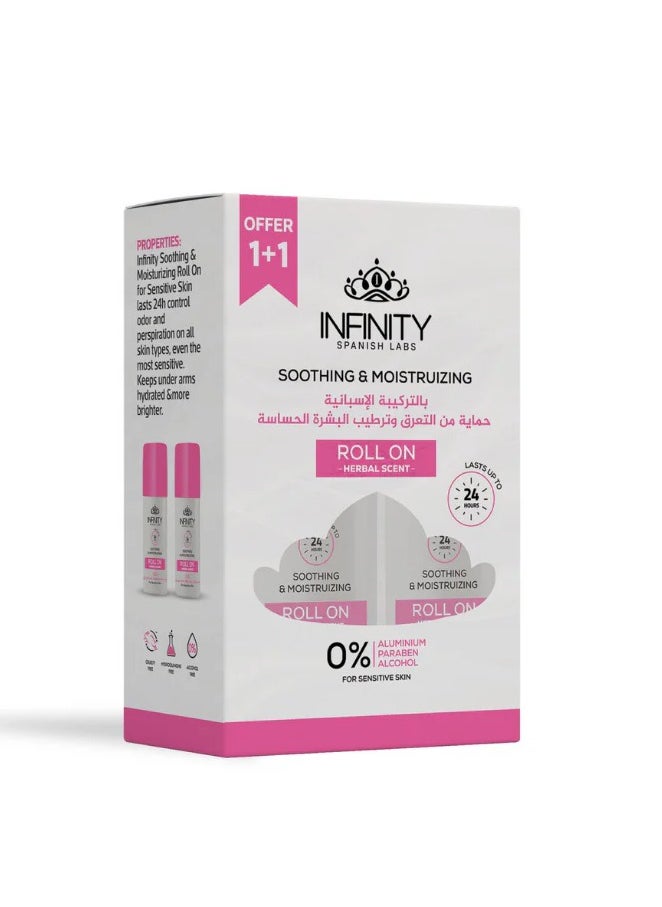 Infinity - Soothing & Moisturizing Roll On Herbal Scent 80ml 1+1 - Image 1