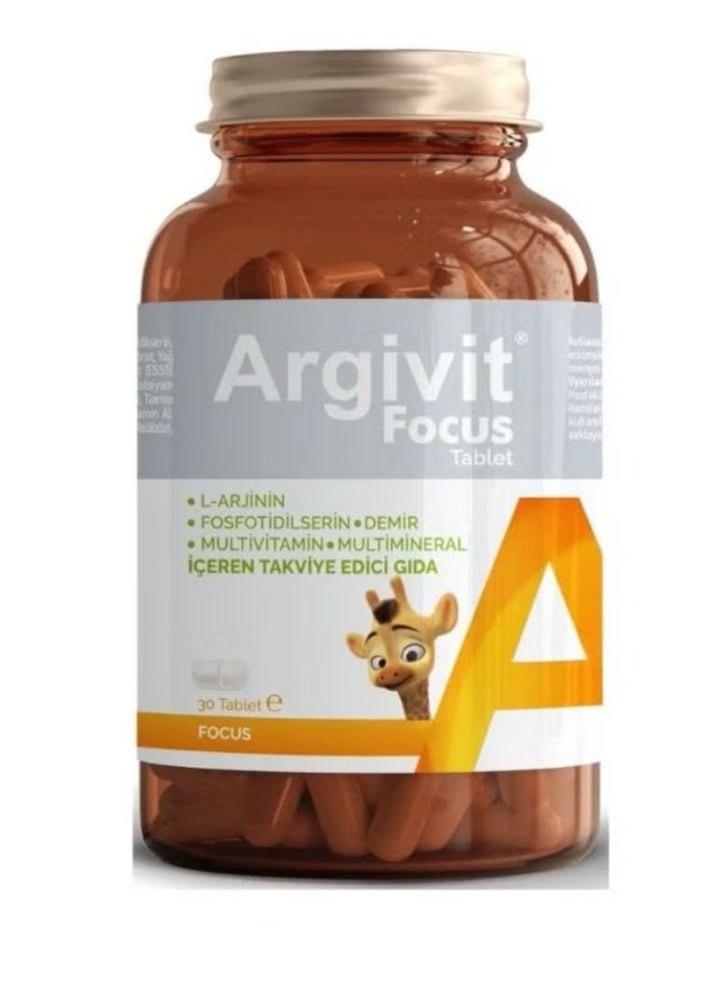 Argivit - Argivit Focus Tablets, Comprehensive Multivitamin and Mineral Supplement, 30 Tablets - Image 1