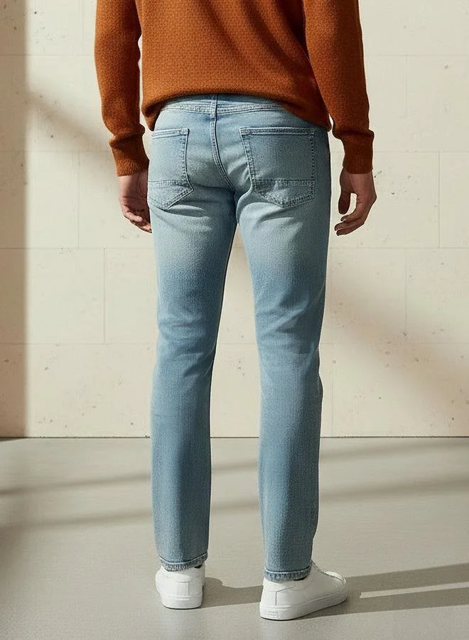 Splash FAV BLUE Men Slim Fit Flexi Waist Pocket Jeans for Men | Best Price UAE