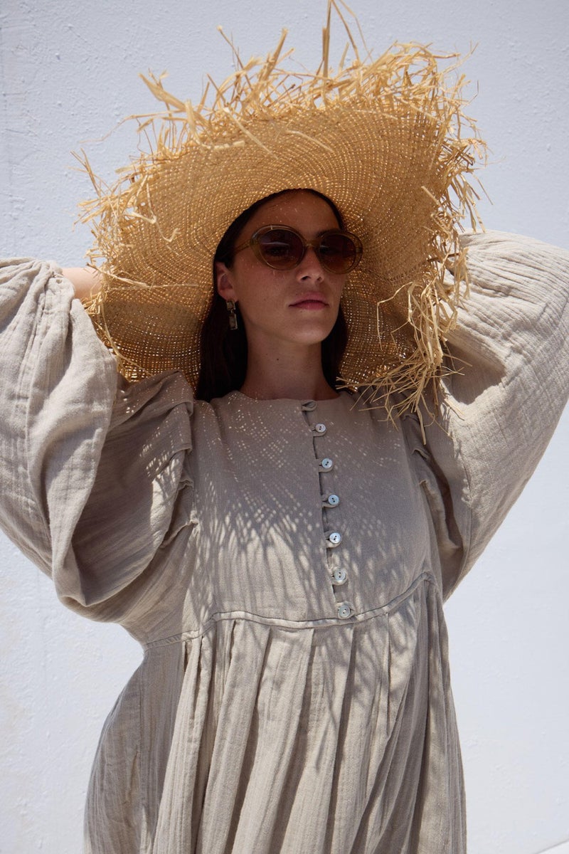 Manuka Gathered Linen Maxi Dress  - Image 5