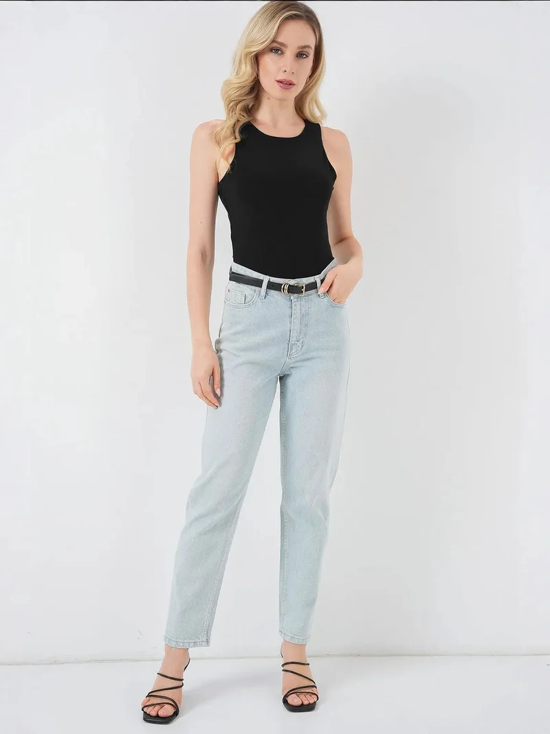 BIG DART BDART Fitted Sleeveless Crew Neck Bodysuit with Snap Closure