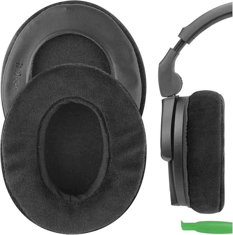 جيكريا وسائد أذن بديلة من الجلود المخملية المريحة من لسماعات Sennheiser PC350 وHD280 PRO وHD580 وUrbanite XL، وسائد أذن، أغطية أذن، قطع غيار للإصلاح (أسود) - Image 1