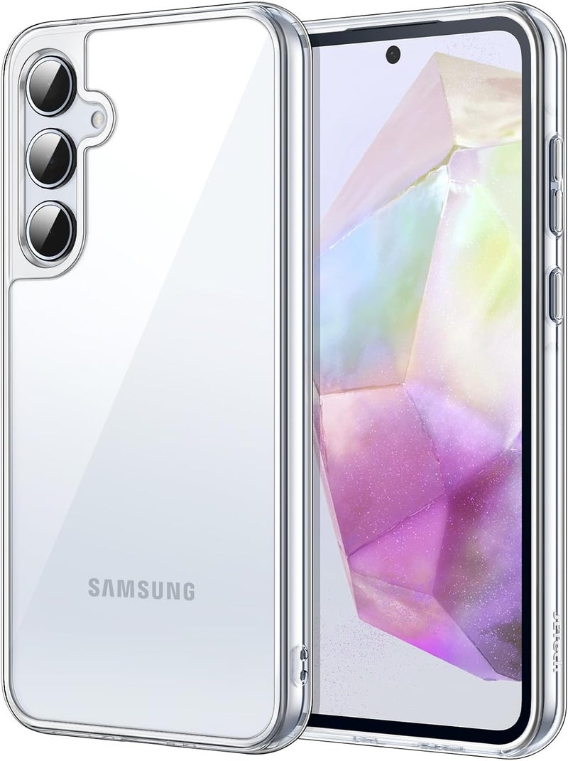 Jetech Case For Samsung Galaxy A35 5G, Non-Yellowing Shockproof Bumper Protective Phone Cover, Anti-Scratch Hard Pc Back Clear - Image 1