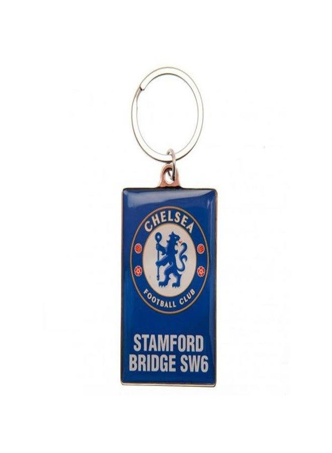 Chelsea Official Chelsea fc Stamford Bridge Keyring in Velvet Gift Bag Limited Stock - Image 2