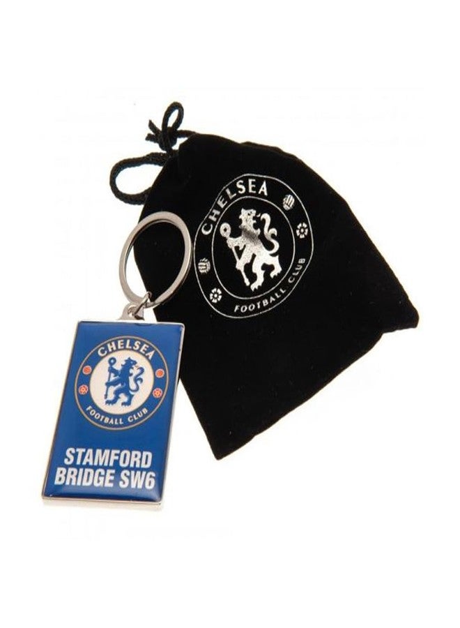 Chelsea Official Chelsea fc Stamford Bridge Keyring in Velvet Gift Bag Limited Stock - Image 4
