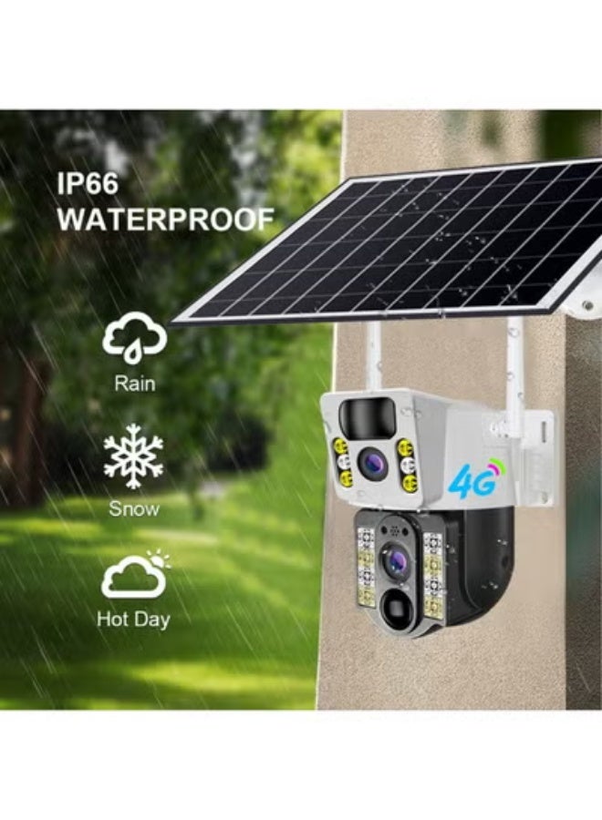 GEEK SPACE 4G Solar PTZ Security Camera Outdoor 1080P HD Wireless CCTV with SIM Card Support, PIR Motion Detection, Full Color Night Vision, 360° Pan Tilt Rotation, Two-Way Audio, Remote Mobile App Viewing, IP66 Waterproof, Rechargeable Battery, Solar Powered Surveillance Camera, AI Motion Alerts, Wide Angle Monitoring, Home Farm Office Security, 24/7 Recording - Image 3
