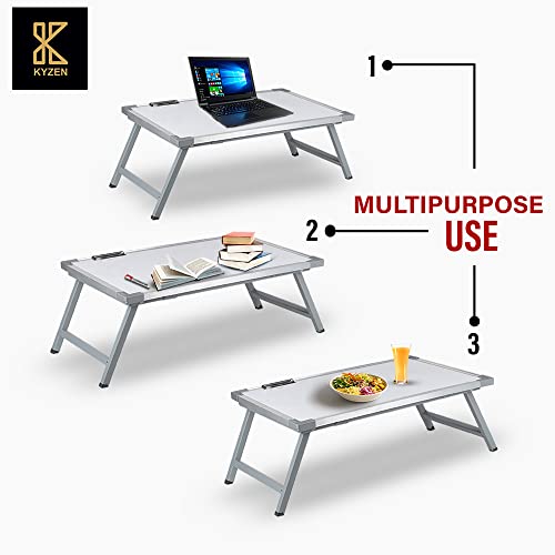 KYZEN Multi Purpose Powder Coated Study Table With Writing Board | Use In Office Laptop_Work In Home_Student Study Etc (Size-60X40X24 Cm)_(Silver Border) - Image 2