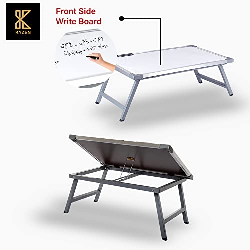 KYZEN Multi Purpose Powder Coated Study Table With Writing Board | Use In Office Laptop_Work In Home_Student Study Etc (Size-60X40X24 Cm)_(Silver Border) - Image 4