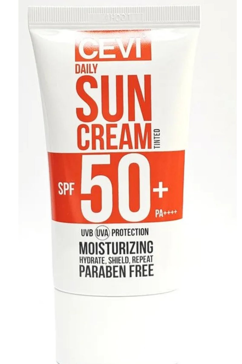 سيفى كريم الوقاية من الشمس اليومي من سيفي (ملون) بعامل حماية من أشعة الشمس SPF50+PA+++، حماية من أشعة الشمس فوق البنفسجية UVB وUVA، مرطب، ترطيب، حماية، خالٍ من البارابين - Image 3