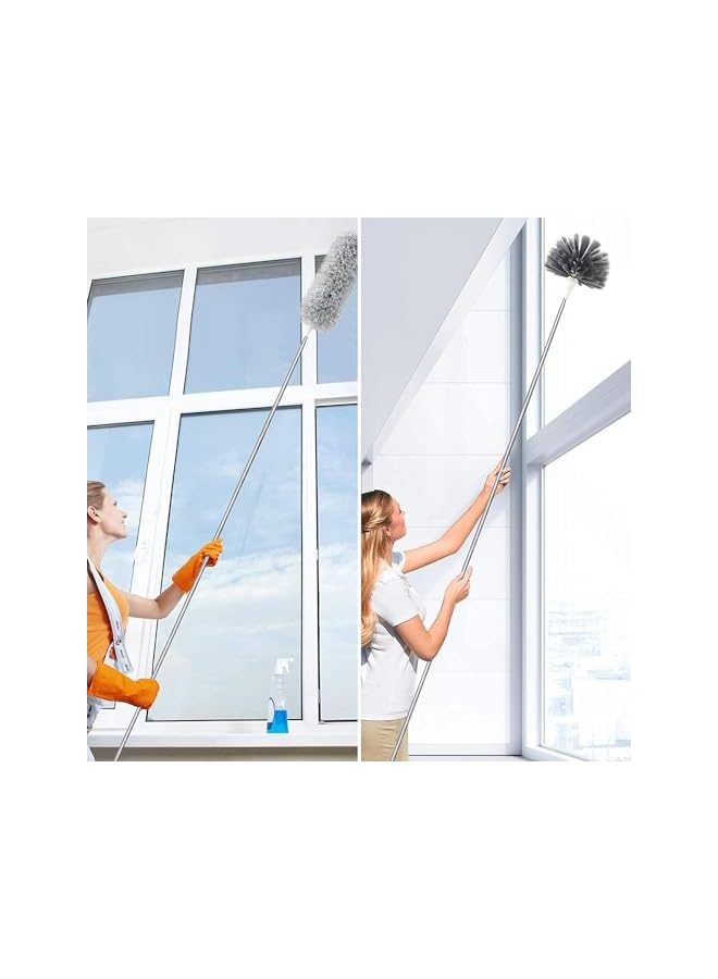 promass Extra Long Extension Pole, Microfiber & Cobweb Double Replacement Heads Extendable Dusters for Cleaning High Ceiling Fan, Cars - Image 4