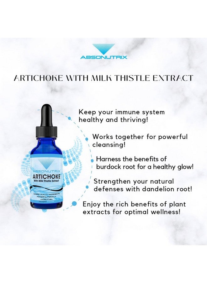 Absonutrix Artichoke with Organic Milk Thistle Extract, 390 mg, 4 FL OZ Liquid, 302 Servings, Made in USA, Potent Plant-Based Ingredients, Burdock Root Extract, Dandelion Root Extract,Non-GMO - Image 5