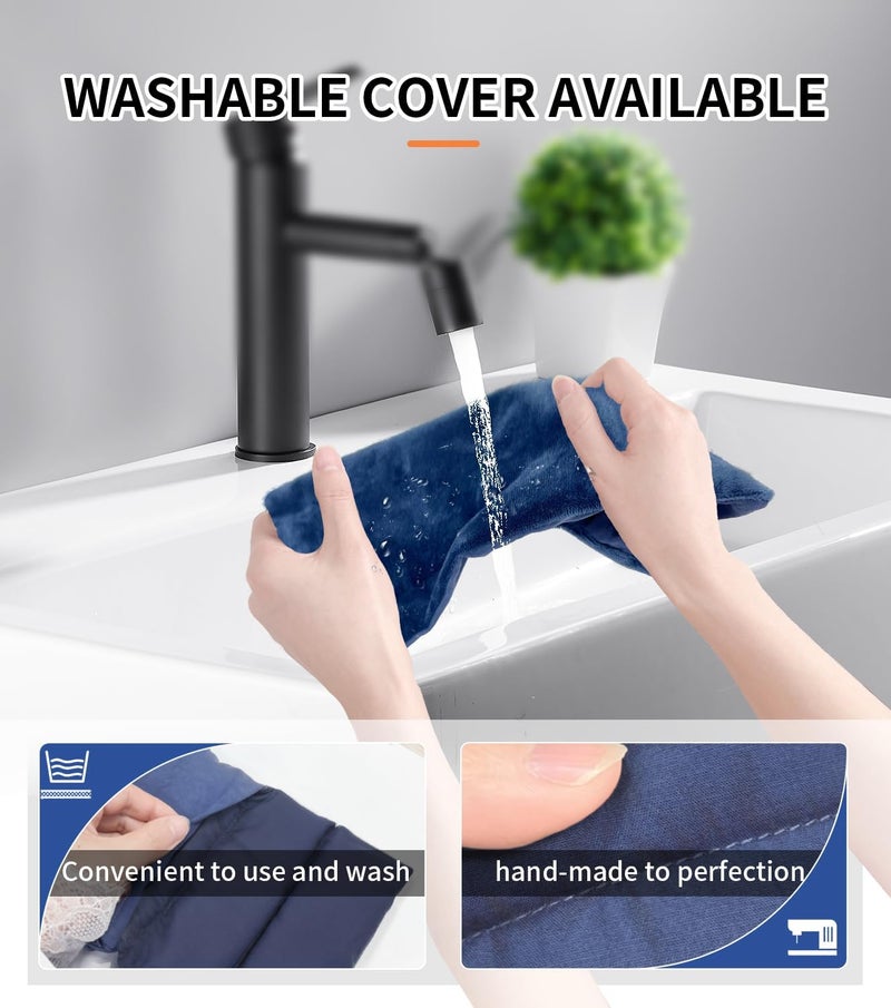 uncn Microwavable Heating Pads with Washable Cover 12.5x7 Lavender Hot Packs for Pain Relief, Rice Bags for Heat Therapy with Moist Warm Compress, Microwave Heat Warm pad, Hot Cold Aromatherapy (Scented) - Image 5