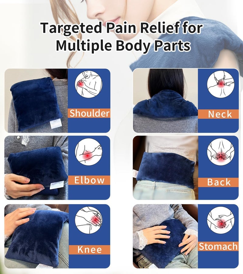 uncn Microwavable Heating Pads with Washable Cover 12.5x7 Lavender Hot Packs for Pain Relief, Rice Bags for Heat Therapy with Moist Warm Compress, Microwave Heat Warm pad, Hot Cold Aromatherapy (Scented) - Image 2