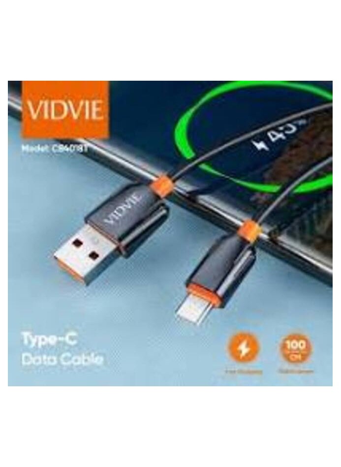 Vidvie Type C charger cable for data transfer and charging