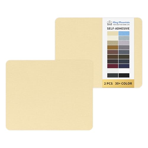 KING MOUNTAIN Canvas Repair Patch 9 x11 Inch 2 Pcs Self-Adhesive Waterproof Fabric Patch for Sofas, Tents, Furniture,Tote Bags, Car Seats (Beige) - Image 1
