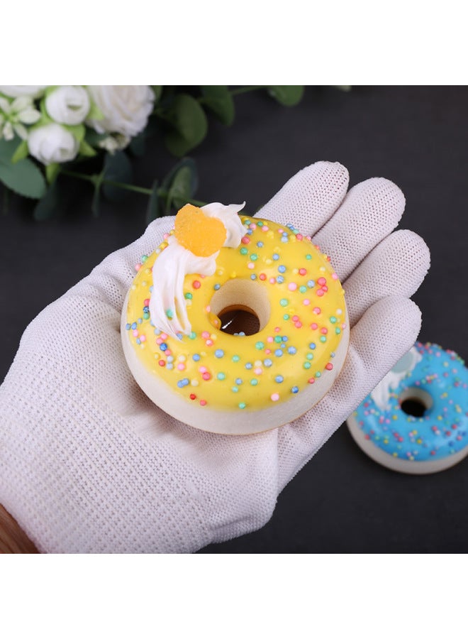 Simulation Donut Model Fruit Soft Bread Dessert Food Window Shooting Props Children's Early Education Toys Wholesale-Color:Simulation Donut G-Red  - Image 3