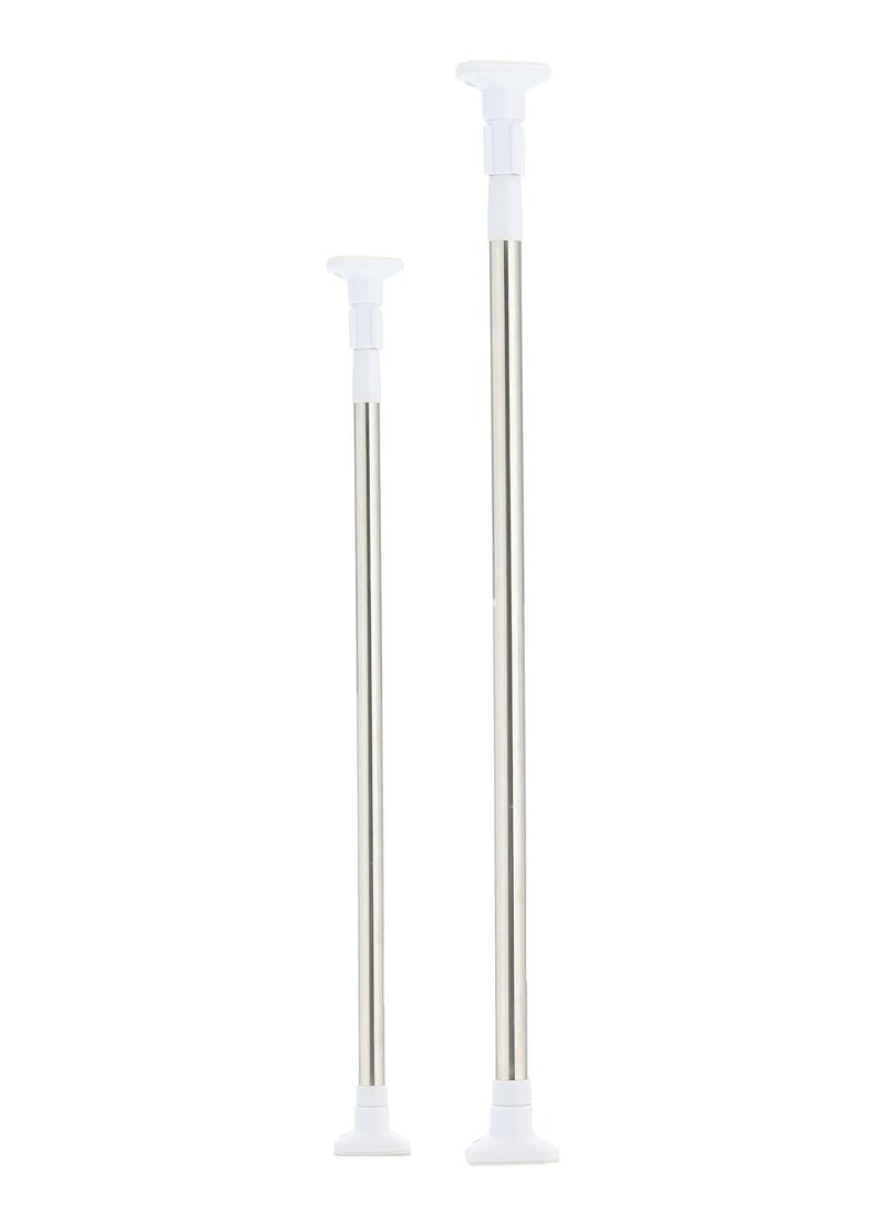 DubaiGallery - Extendable Curtain Tension Rod Rail Silver - Image 1