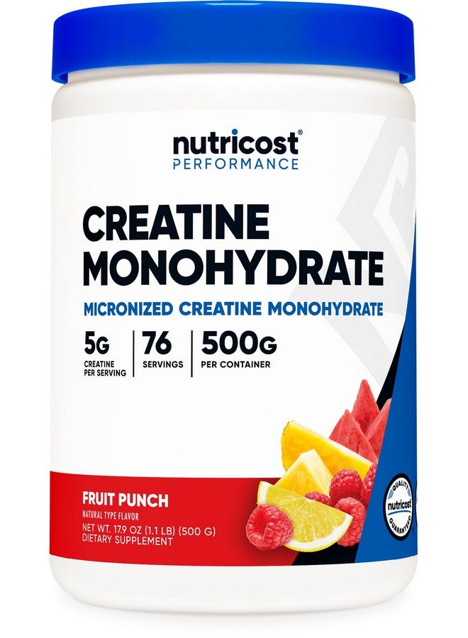 Nutricost Creatine Monohydrate Powder (Fruit Punch, 500 Gram) - Image 1