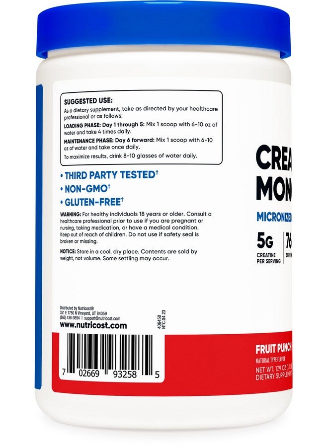 Nutricost Creatine Monohydrate Powder (Fruit Punch, 500 Gram) - Image 4
