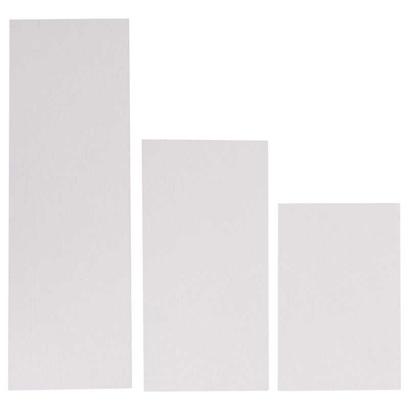 Worison Roy Fine Art 15pc Cotton Canvas Medium Grain Board with 4MM Board Backing 4x4,4x8 and 4x12 Inch 5Pc Each - Image 2