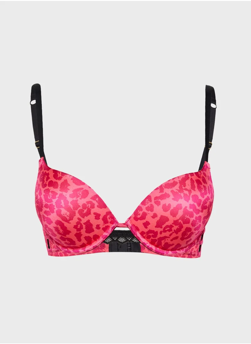 La Senza Animal Print Plunge Bra