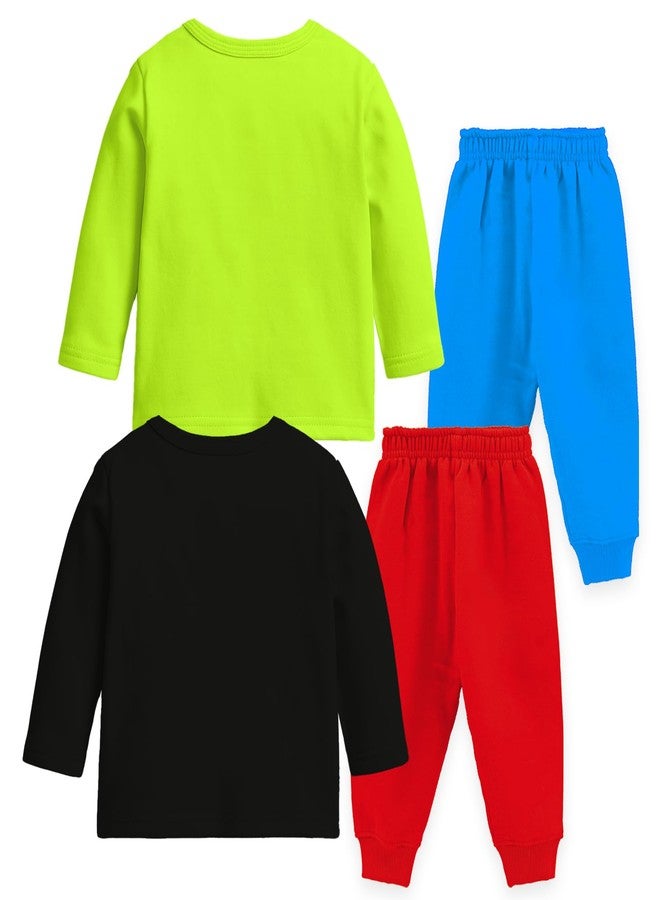 Kuchipoo Baby Boy Regular Fit Cotton T-Shirts and Pyjamas Set (KUC-PSUT-164, 12-18 Months, Multi-Colored) - Image 2