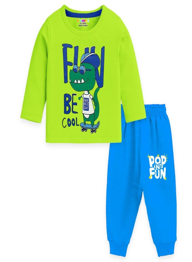 Kuchipoo Baby Boy Regular Fit Cotton T-Shirts and Pyjamas Set (KUC-PSUT-164, 12-18 Months, Multi-Colored) - Image 3