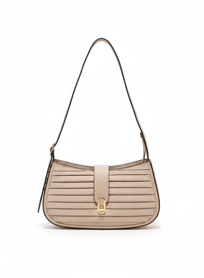 Jeans leather crossbody bag, shoulder bag with a connected strap and modern design. - Image 2