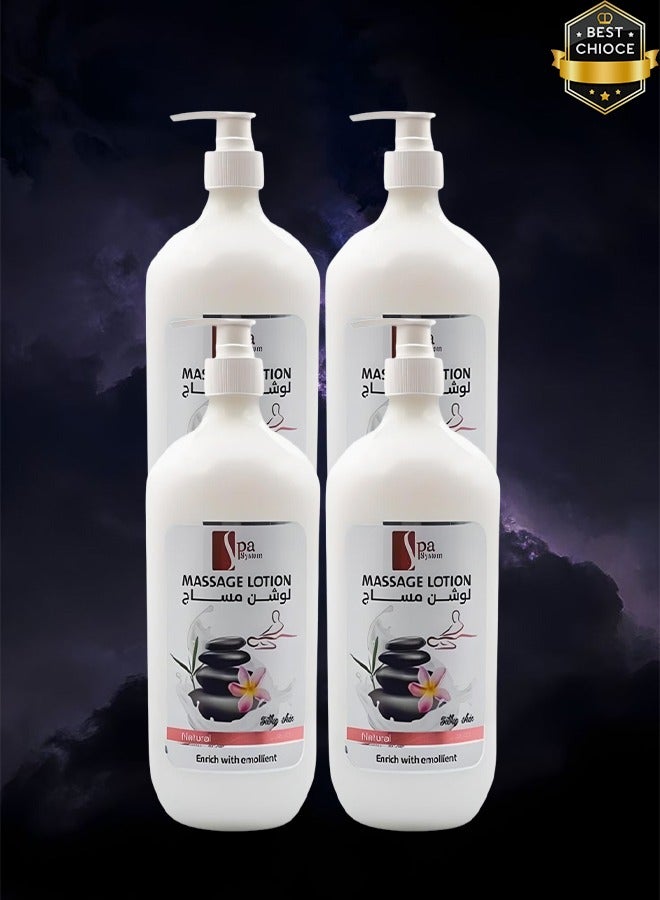 Spa System 4 Pieces Massage Lotion Natural Enrich With Emolient - Image 1