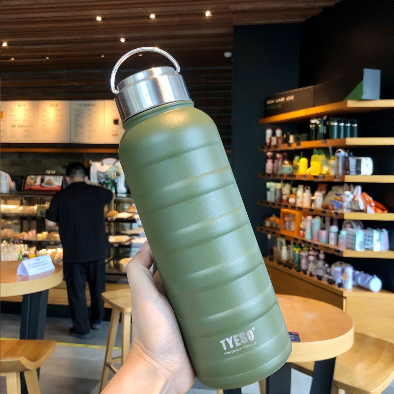 Portable Student Caterpillar Thermos 1000ml green