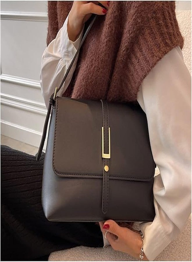 AKSUTI Stylish Sling Bag for Women - Faux Leather Travel Crossbody Chest Bags - Shoulder Purse with Adjustable Strap (Black) - Image 2
