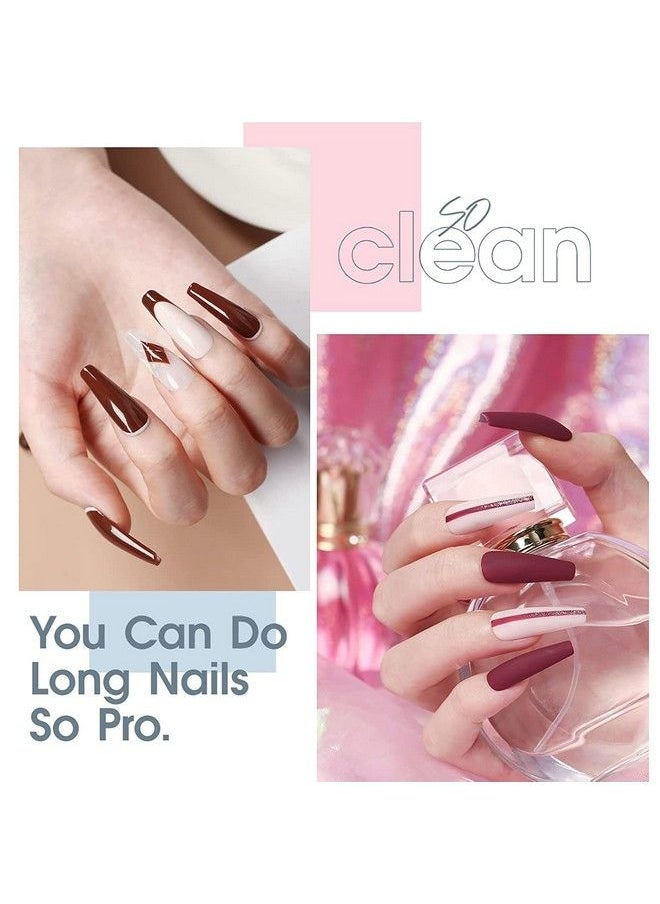 modelones - Nail Tips And Glue Gel Kit Gel X Nail Kit 4 In 1 Nail Glue Gel Ultraportable Led Nail Lamp With 500Pcs Coffin Nail Nail Prep Dehydrate And Diy Nail Art Tools Gel Nail Extension Kit - Image 1