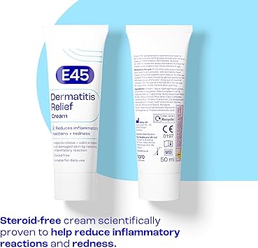 E45 Dermatitis Cream 50 ml to Treat Symptoms of Dermatitis or Eczema Relieve Itching and Reduce Inflammation and Redness AntiInflammatory Eczema Dermatitis Cream Steroid Free - Image 2
