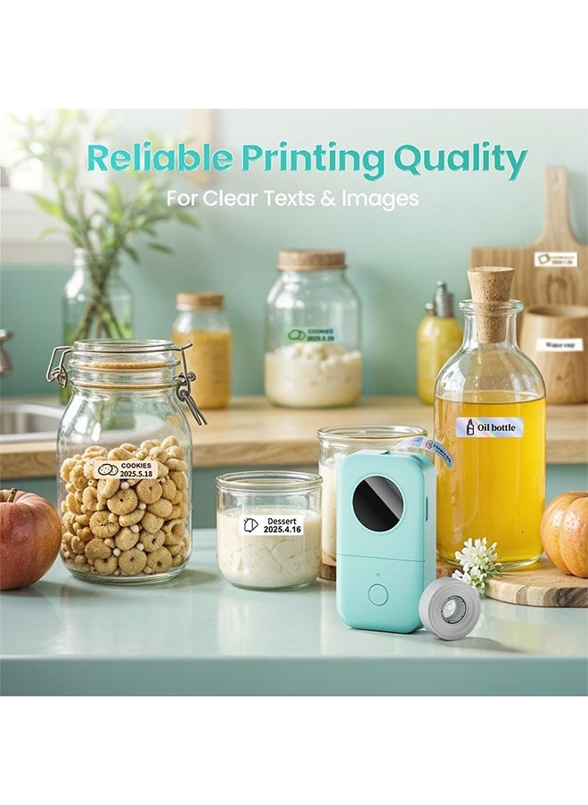 phomemo D30 Label Maker Machine, Portable Bluetooth Mini Label Printer, Smart Phone Handheld Thermal Sticker Small Labeler Multiple Templates Font Icon Inkless, 1000mAh Battery,Waterproof Labels with Free App for Home Office,with 1 Roll Paper  - Image 4