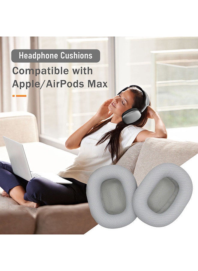 Mesh Fabric Earpads Replacement Headphones Cushion Easy to Install Compatible with Apple/AirPods Max