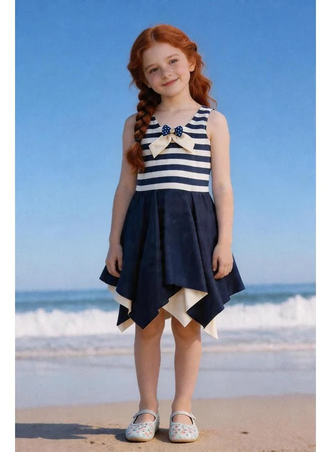 Perendi Girl Asymmetric Swimsuit Dress.