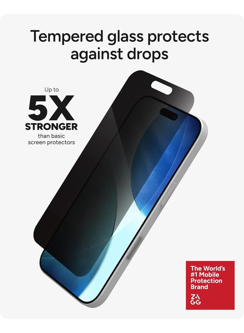 زاج واقي الشاشة الزجاجي InvisibleShield Elite Privacy متوافق مع هاتف Apple iPhone 17 Pro - Image 4