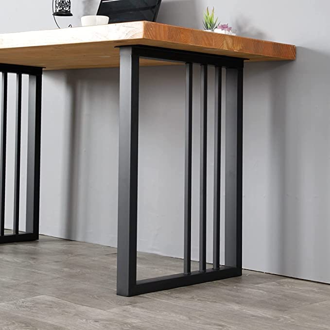 PRAMUKH FASHION PRAMUKH FASHION Metal Furniture Table Legs 28Hight 20 Wide Black Heavy Duty Table Legs for DIY Coffee Table Modern Desk Legs Industrial Rustic Duty Square Tube Desk Legs Pack of 2 - Image 4