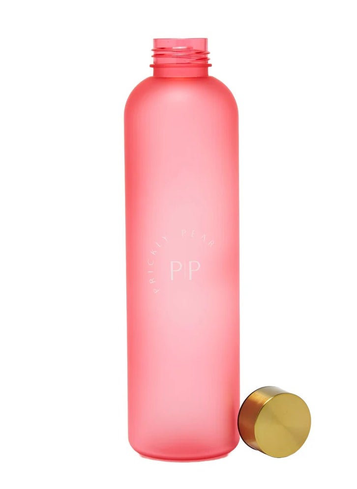 Prickly Pear Day 1L Water Bottle With A Tracker Of Hydration From 8Am  6Pm Has Simple Contrast Lid Lightweight And Bpa Free Pink  - Image 2