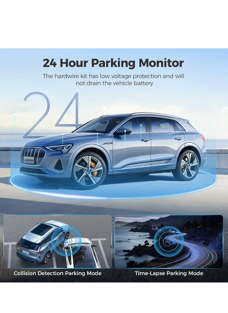 Generic - 4K+1080P Dual Dash Cam with Sony High-Sensitivity Sensor, WiFi & Smart APP Control, Built-in 128GB U3 High-Speed Storage, Features Loop Recording, Night Vision, and Parking Monitor. - Image 1