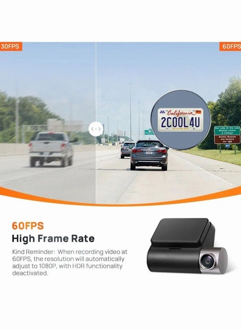 Dash Cam Front and Rear, 4KFull HD Dash Cam, Free 128GB Card, Built-in Wi-Fi GPS, 3-inch IPS Screen, Night Vision, 170° Wide Angle, WDR, 24-hour Parking Mode