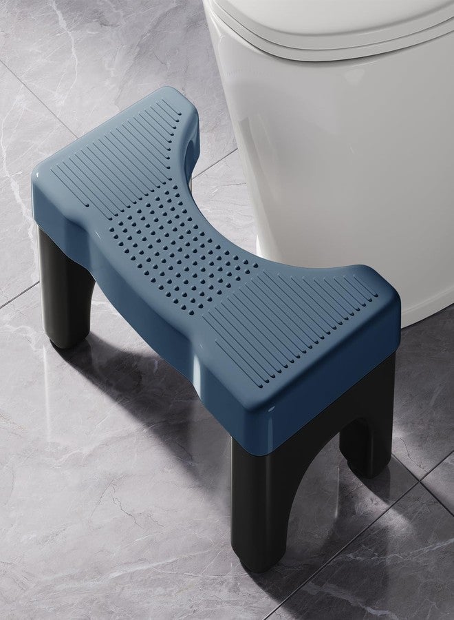 Kzeirm Blue Toilet Stool with Black Frame - Image 1
