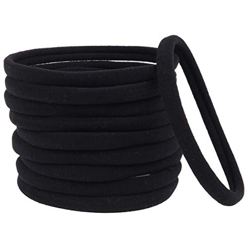XIMA 40 Pack Black DIY Nylon Headbands, Baby And Newborn Ealstic Hair Bands for Baby Girls Hair Accessories(Black-40pcs) - Image 4