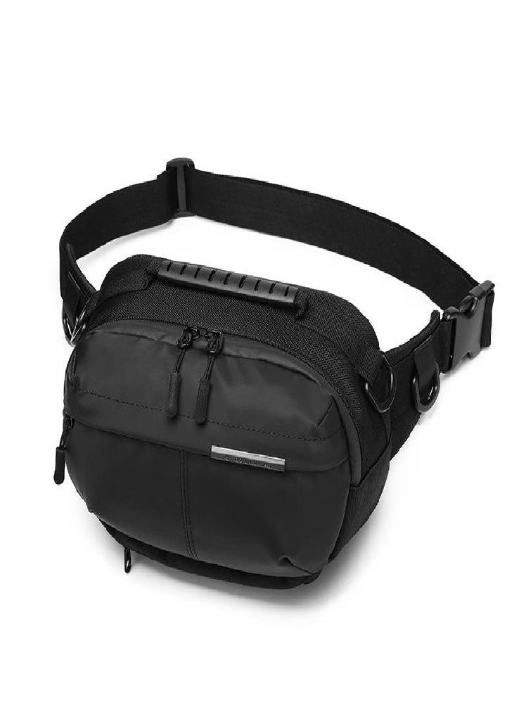 Eckek - OZUKO New Waist Bag Outdoor Large Capacity Men's Satchel Sports Leisure Multifunctional Chest Bag Waist Bag - Image 1